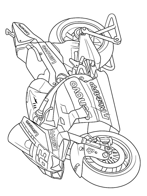 Ausmalbild ducati motogp