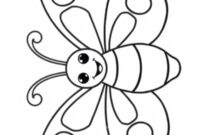 Ausmalbild einfacher schmetterling