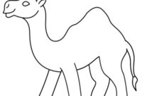 Ausmalbild einfaches kamel