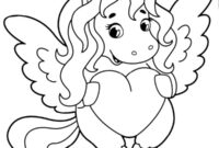 Ausmalbild einhorn mit herz