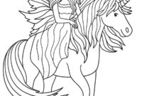 Ausmalbild einhorn und fee