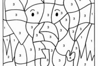 Ausmalbild elefant faerben