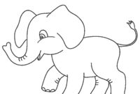 Ausmalbild elefantenbaby