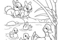 Ausmalbild enten und kaninchen