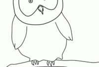 Ausmalbild eule einfach