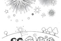 Ausmalbild feuerwerk ansehen