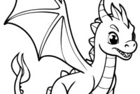 Ausmalbild fliegender drache