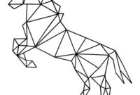 Ausmalbild geometrisches pferd