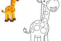 Ausmalbild giraffe ausmalen