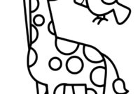 Ausmalbild giraffe einfach