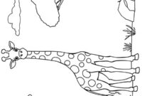 Ausmalbild giraffe in die wilde