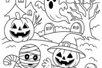 Ausmalbild halloween gruselig