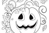 Ausmalbild halloween kuerbis