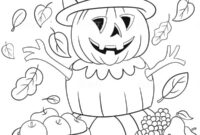 Ausmalbild halloween puppenkuerbis