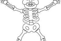 Ausmalbild halloween skelett