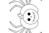 Ausmalbild halloween spinne