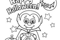 Ausmalbild happy halloween