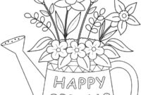 Ausmalbild happy spring