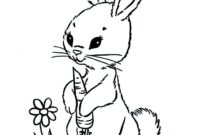 Ausmalbild hase mit moehre