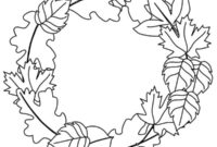 Ausmalbild herbstkranz