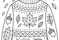 Ausmalbild herbstpullover