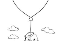 Ausmalbild herzballon