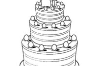 Ausmalbild hochzeitstorte