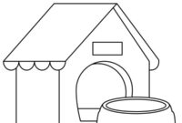 Ausmalbild hundehaus
