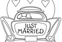 Ausmalbild just married