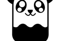 Ausmalbild kawaii pandaeis