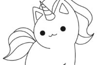 Ausmalbild kleine einhornkatze