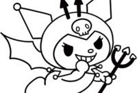 Ausmalbild kuromi halloween