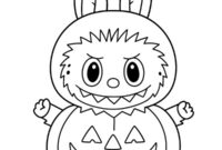 Ausmalbild labubu halloween