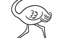 Ausmalbild laufender flamingo