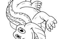 Ausmalbild lustiges krokodil