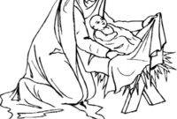 Ausmalbild maria und jesus