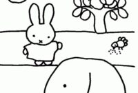 Ausmalbild miffy bei den elefant
