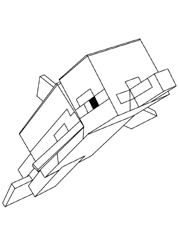Ausmalbild minecraft delfin