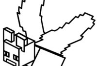 Ausmalbild minecraft fledermaus