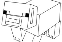 Ausmalbild minecraft schwein