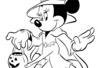Ausmalbild minnie maus halloween