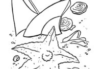 Ausmalbild muscheln