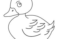 Ausmalbild niedliche ente
