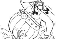 Ausmalbild obelix und idefix rennen um ihr leben