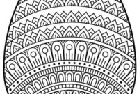Ausmalbild osterei mandala