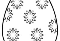 Ausmalbild osterei mit blumen