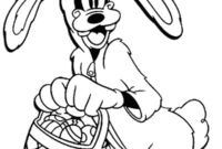 Ausmalbild osterhase goofy
