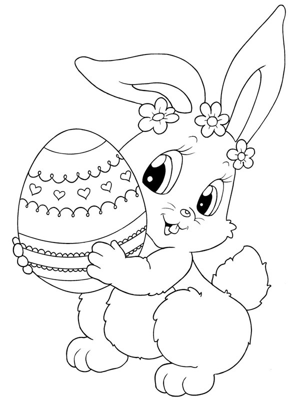 Ausmalbild osterhase