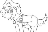 Ausmalbild polizeihund