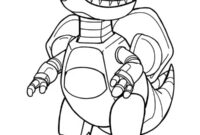 Ausmalbild roboter dinosaurier